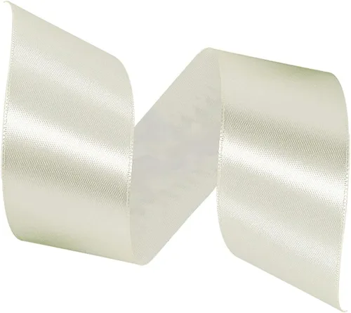 Vista 2 de Cinta de Satén Beige de Color Sólido, 1-1/2 Pulgadas x 25 Yardas, Cinta de Satén de Tela para Envolver Regalos, Manualidades, Hacer Lazos