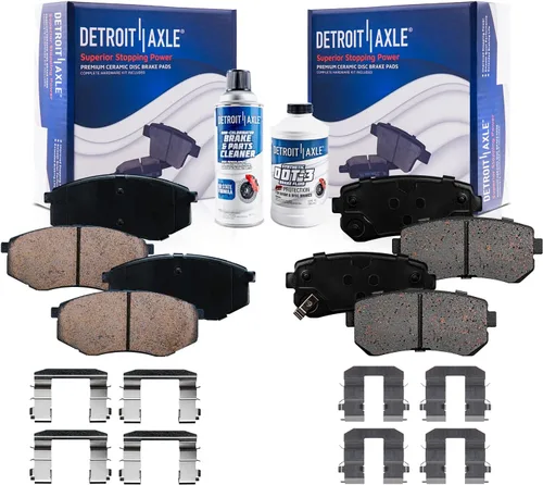 Vista 18 de Detroit Axle - Pinza de disco del lado del acompañante + pastillas de freno de cerámica de repuesto para Lexus HS250H Toyota RAV4 Prius V Scion xB