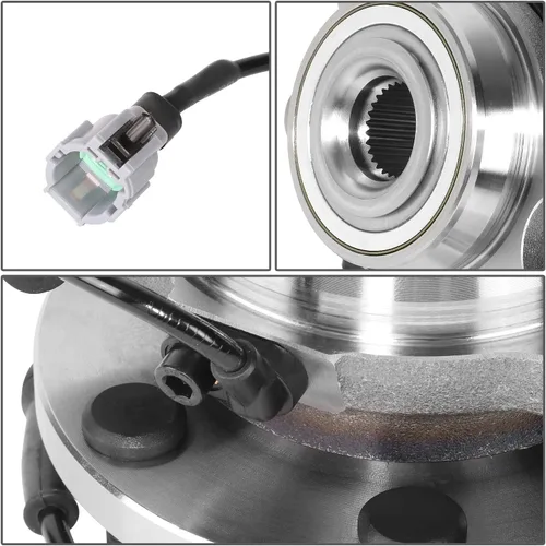 Vista 6 de DNA MOTORING OEM-WHA-0012 Conjunto de cubo de rodamiento de rueda delantera con sensor de velocidad compatible con Frontier 2005-2019 / Pathfinder