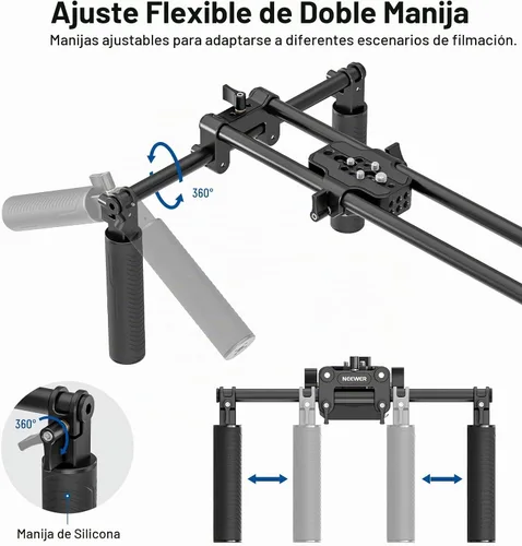 Vista 4 de NEEWER SR004 - Kit universal de aparejo de hombro de 16 pulgadas/40 cm Sistema de soporte estabilizador de cámara para videocámara DSLR