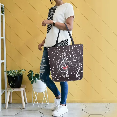 Vista 2 de Bolsa de comestibles de lona de cereza japonesa Bolso de libro casual de hombro