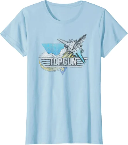 Vista 26 de Top Gun Illustrated F-14 Triangle Art Camiseta, Azul / Patchwork, S Azul Marino