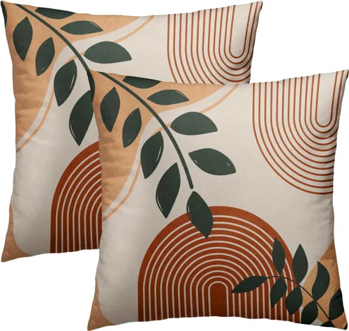 Vista 66 de Giwawa Juego de 2 fundas de almohada decorativas con diseño floral de girasol de 16 x 16 pulgadas, fundas de cojín decorativas para el hogar, sofá