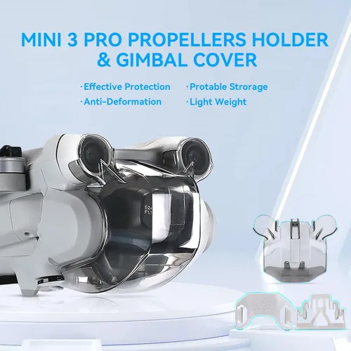 Vista 7 de Soporte para hélices, estabilizador de cuchilla compatible con DJI Mini 3 Pro y cubierta de cardán, protector de lente para DJI Mini 3 Pro Accesorios