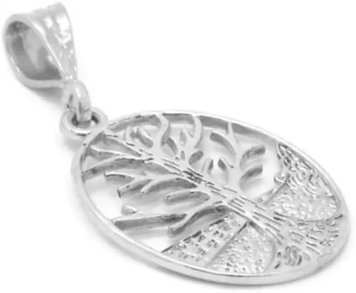 Vista 3 de Tree of Life Medallon .925 Sterling Silver