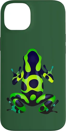 Vista 15 de Green & Black Poison Dart Frog Colored Exotic Amphibian Pet Case for iPhone 16