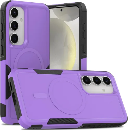 Vista 10 de Dionsibei Funda protectora diseñada para Samsung Galaxy S25 Plus, Galaxy S24 Plus, 2 en 1, grado militar, resistente, a prueba de golpes, para Negro