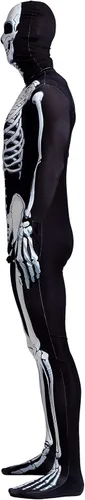Vista 5 de Spooktacular Creations Body de esqueleto de huesos de Halloween, disfraz para hombre con capucha de esqueleto