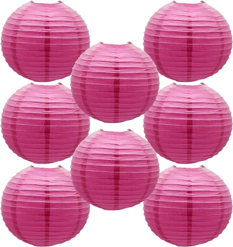 Vista 42 de Linternas de papel doradas chinas, japonesas, colgantes, redondas, para decoración de fiesta de Año Nuevo y Año Nuevo Lunar (12 unidades)