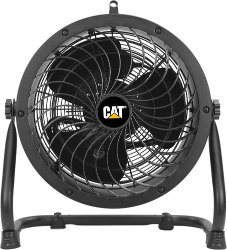 Vista 6 de CAT ventiladores - Ventilador de tambor de alta velocidad de 14 pulgadas de alta velocidad de alta resistencia de grado industrial (negro, 2 en 1)