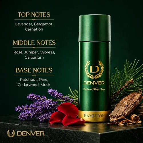 Vista 3 de Denver Hamilton - Desodorante corporal en espray para hombres, 5.6 fl oz, fragancia de larga duración y protección contra olores, mezcla aromática
