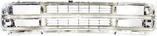 Vista 6 de Perfit Liner Nueva parrilla frontal gris cromado Chevy compatible con Chevrolet E Series Express 1500 2500 3500 Van compatible con tipo compuesto