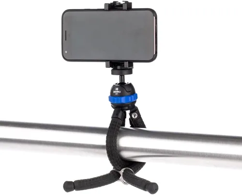 Vista 4 de Benro Kit de trípode flexible de cinco patas flexible con soporte para teléfono inteligente y cabeza esférica, soporte envolvente para cámaras