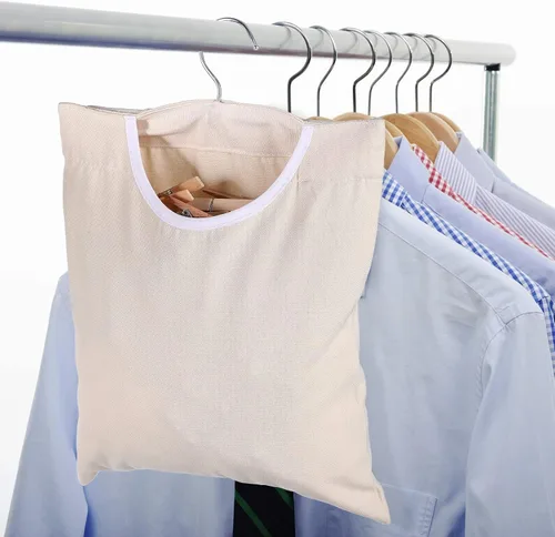 Vista 7 de Alfileres de ropa para ropa, bolsa de lona para ropa con gancho para colgar, 100 piezas de 2.8 x 0.4 pulgadas, clips de madera grandes de madera
