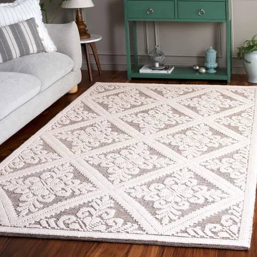 Vista 9 de SAFAVIEH Vermont Collection - Alfombra decorativa de 2 pies 3 pulgadas x 4 pies, color marfil, lana hecha a mano, ideal para zonas de alto tráfico