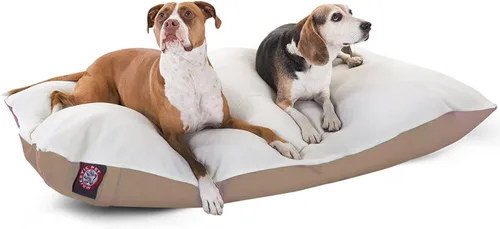 Vista 8 de Majestic Pet Cama rectangular para perros tamaño mediano, lavable, funda extraíble, cama para mascotas, cama para jaula para perros, cama de gran