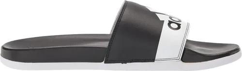 Vista 6 de adidas Sandalias Adilette unisex, cómodas, para adulto, Negro, blanco, blanco, 5