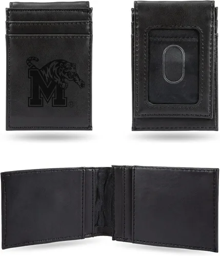 Vista 79 de Cartera de bolsillo frontal grabada con láser NCAA - Compacta/Cómoda/Delgada