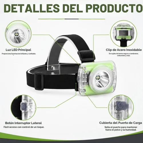 Vista 7 de Mode Lamp-40A - Luz de minero recargable para casco duro, IP68, impermeable, LED, lámpara de tapa de alto brillo para minería subterránea