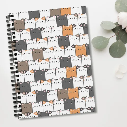 Vista 5 de GOLEEX Cats Lover Blank Spiral Notebook Journal Notebooks Ruled Weekly Daily Monthly Planner Organizer Lined Note Taking Notepad Composition For Pet