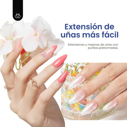 Vista 3 de Beetles - Kit de uñas de gel, puntas de uñas, juego de extensión de uñas