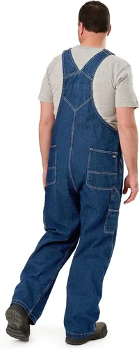 Vista 2 de Berne Overol con peto lavado adoquín para hombre