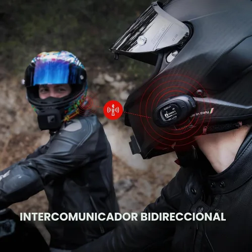 Vista 2 de Sena 5R LITE Auriculares de intercomunicación Bluetooth bidireccionales HD para motocicleta, paquete doble