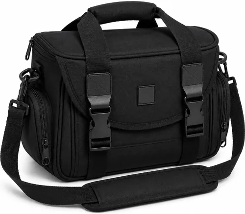 Vista 11 de eCostConnection Pequeña bolsa acolchada para cámara con correa para el hombro - Estuche compacto para cámara DSLR y sin espejo, funda protectora