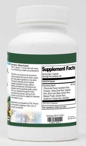 Vista 2 de Fórmula de remolacha roja, cola de caballo, cardo bendito y más - 450 mg (100 cápsulas, ZIN: 512555) - Paquete de 3