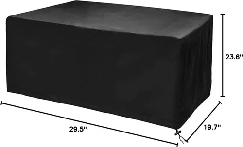 Vista 7 de Fundas para muebles de patio al aire libre, impermeable, rectangular, material de poliéster Oxford, resistente al viento, anti-UV, duradero