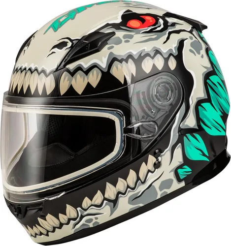 Vista 8 de GMAX Youth GM-49Y Drax - Casco de cara completa para clima frío, aprobado por FMVSS 218