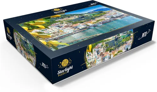 Vista 3 de MyPuzzle Vista panorámica del hermoso Amalfi en colinas que conducen a la costa, Campania, Italia - Rompecabezas de 100 piezas premium para adultos
