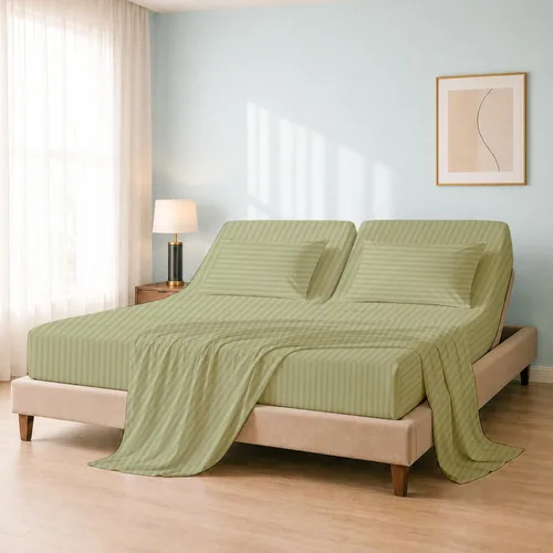 Vista 26 de Cottingon Juego de sábanas Queen de 4 piezas para camas ajustables, 100% algodón egipcio de 28 pulgadas, hojas flexibles para dormir con números