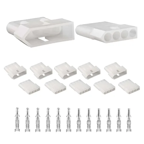 Vista 12 de JRready ST6415 Conectores estándar de pin y zócalo de 0.93 mm 2 circuitos (6 juegos combinados), 14-20 AWG, compatible con conector macho y hembra