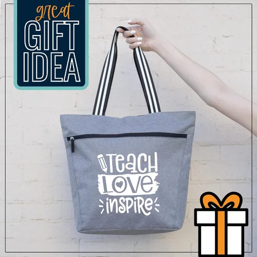Vista 6 de Brooke & Jess Designs Teacher Tote Bag for Work - Teacher Handbag Gifts for Women, Teacher Bag Best Teacher Appreciation Gift