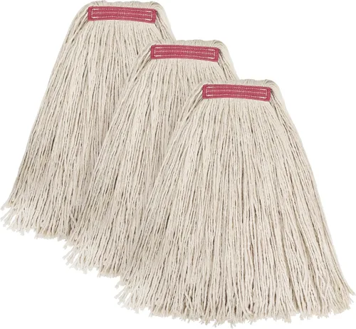 Vista 15 de Matthew Cleaning - Paquete de 3 trapeadores de algodón de 16 onzas, cuerda abierta de algodón, recambios de cuerda resistente, mezcla universal
