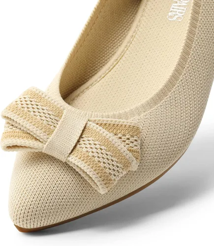 Vista 3 de DREAM PAIRS Zapatos planos de punto con punta puntiaguda para mujer