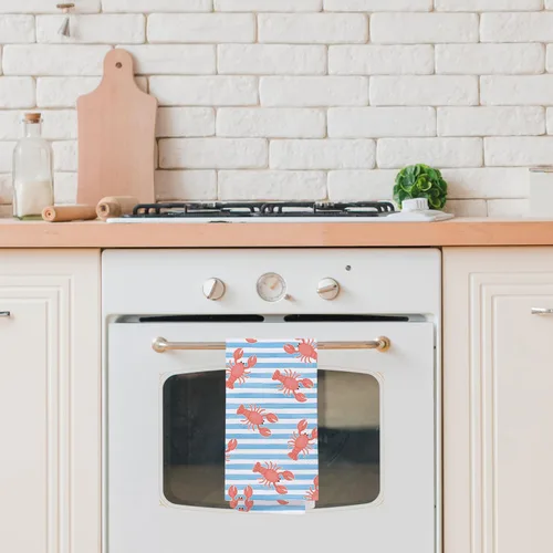 Vista 2 de SPBL&L Toallas de Cocina de Langosta - Decoración de Langosta, Toallas de Mano Náuticas para Baño, Toallas de Platos Costeras Náuticas de Playa