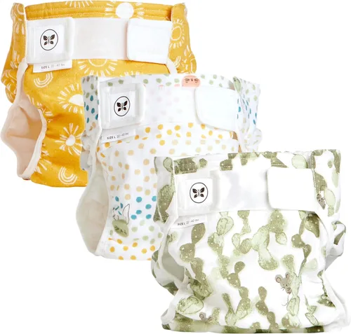 Vista 8 de Honest - Fundas híbridas de pañal de tela con bolsillo-cabestrillo, tamaño pequeño (8-15 libras), detiene las fugas nocturnas, uso con almohadilla