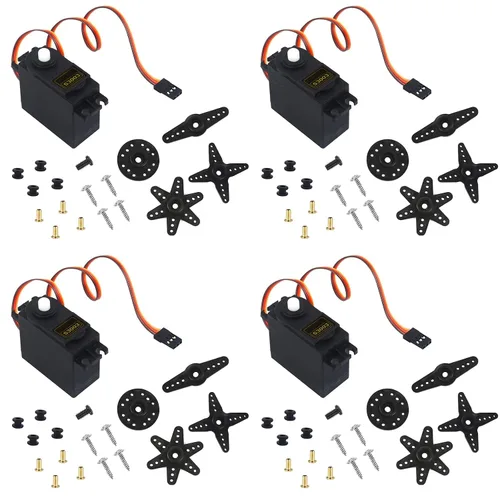 Vista 7 de RGBZONE 4 unids S3003 servo motor estándar RC servo de alta velocidad para coche inteligente robot barco RC helicóptero