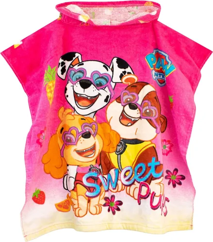 Vista 2 de Paw Patrol Poncho de toalla con capucha para niña, talla única
