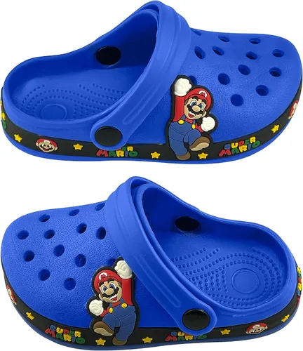 Vista 5 de Grainarain Zapatos de jardín de dibujos animados para niños, zuecos y sandalias de madera para niños, zapatos de agua para niños, zapatillas