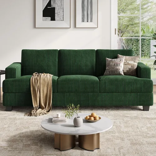Vista 12 de COPIAE - Sofá de 89 pulgadas con asientos extra profundos, sofá de 3 plazas para la sala de estar, sofá moderno y cómodo con apoyabrazos, asientos