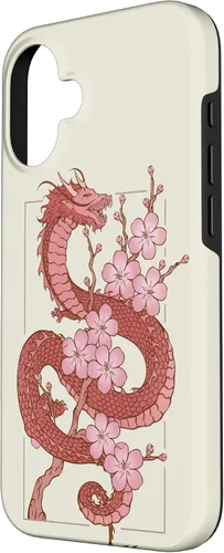 Vista 2 de iPhone 16 Japanese Dragon in Cherry Blossom Case