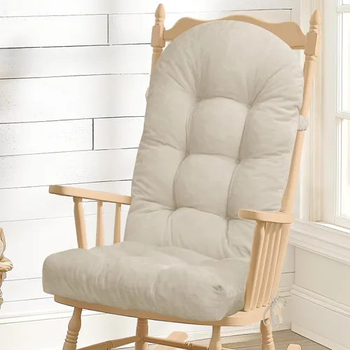 Vista 39 de Cojín para Silla Mecedora - Tela de Chenilla, Esponja de Alta Densidad, Almohadillas de Asiento Copetudas Antideslizantes y Duraderas con Lazos