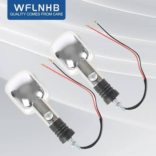 Vista 5 de WFLNHB 2 unids motocicleta intermitentes intermitentes luz de repuesto para Honda VTX Steed Magna 250 400 750