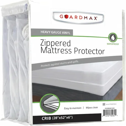 Vista 10 de Guardmax Funda de colchón de vinilo resistente con cremallera tamaño individual, protector de colchón impermeable y transpirable, ropa de cama