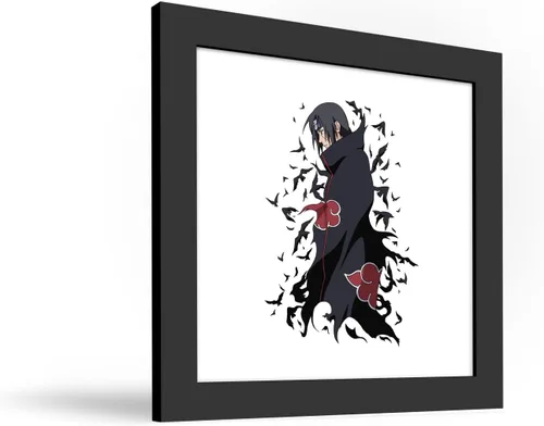 Vista 2 de Gallery Pops Naruto Shippuden - Arte de pared Itachi Uchiha, versión enmarcada negra, 12 x 12 pulgadas