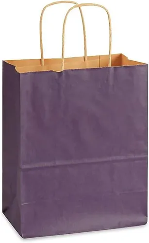 Vista 5 de Brilliant Bag Co- Bolsas de compras de colores de estraza – Paquete de 50 – Papel Kraft fuerte – Reciclable por Brilliant Bag Co- Pequeñas bolsas