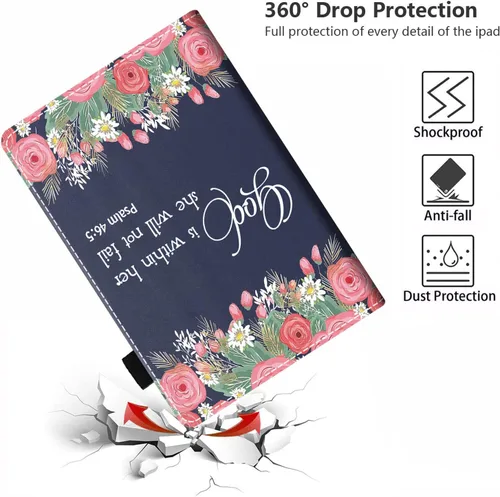 Vista 6 de Funda para tablet Kindle Fire HD 10/Fire HD 10 Plus de 10.1 pulgadas (11ª generación, lanzada en 2021) – Funda delgada de piel sintética con soporte